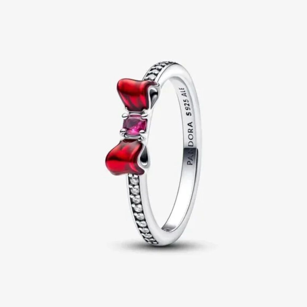 Disney Princess Snow White Bow Ring – Fuchsia Rose Crystal Channel Setting S925